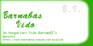 barnabas vido business card